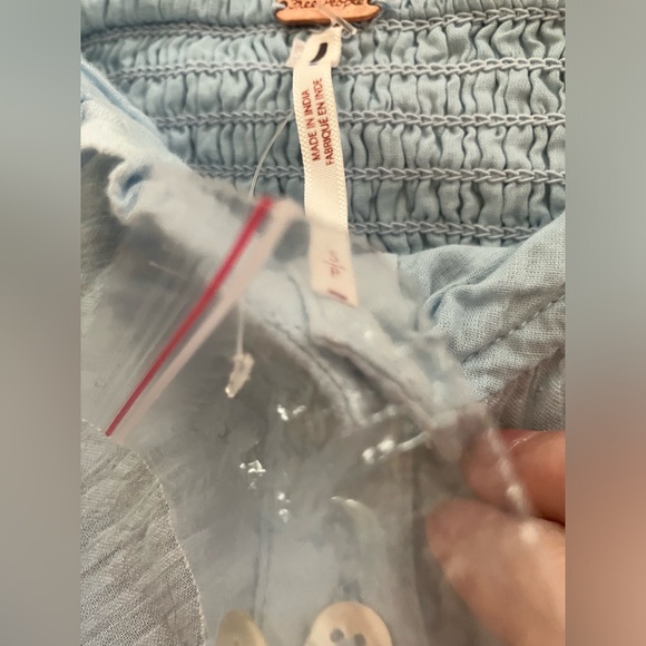 Free People Leave It To Me Top in Blue Sizes XS, S, M New Without Tags - Picture 4 of 5